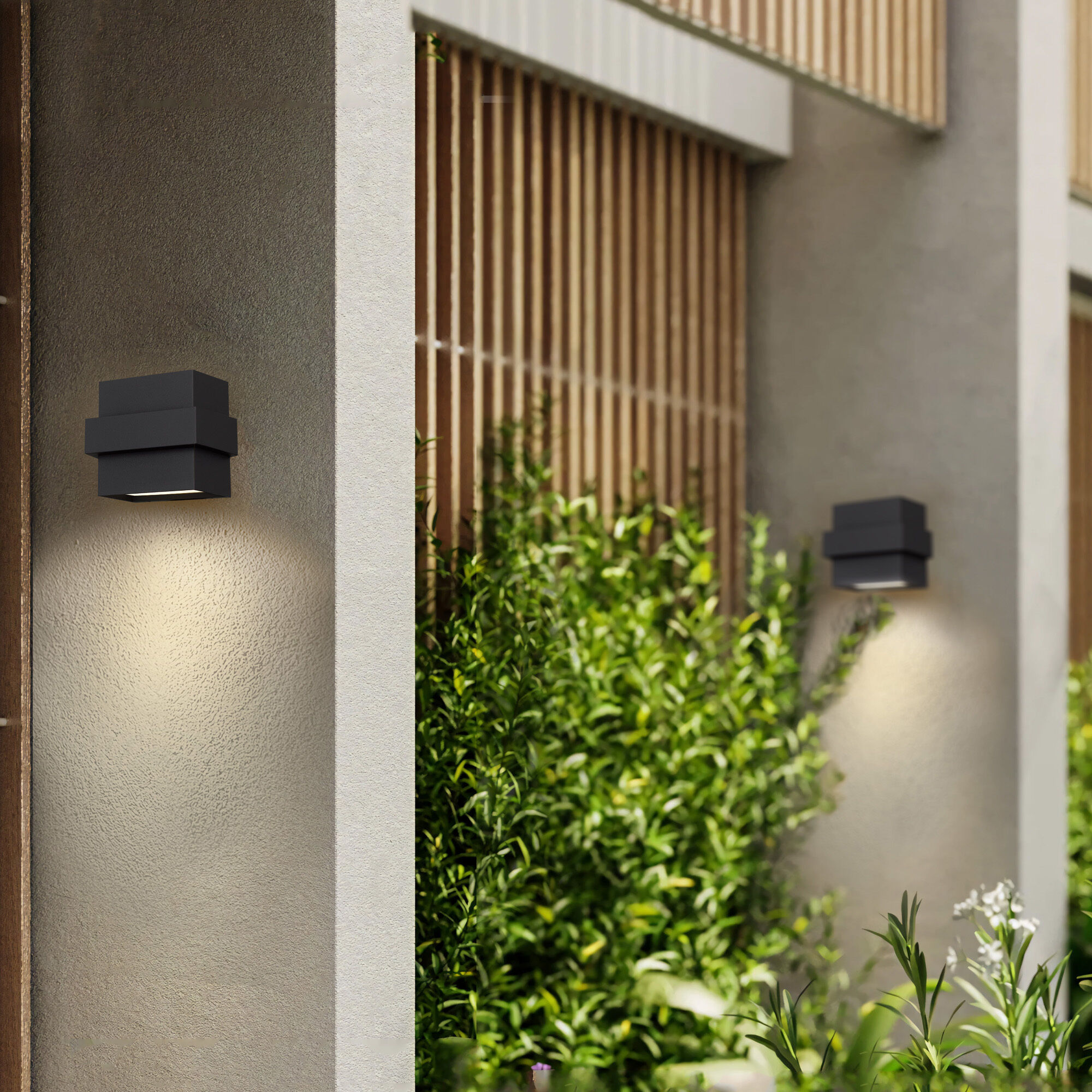 Summit LED 5 inch Sand Black Outdoor Wall Sconce